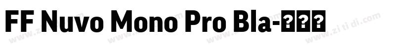 FF Nuvo Mono Pro Bla字体转换